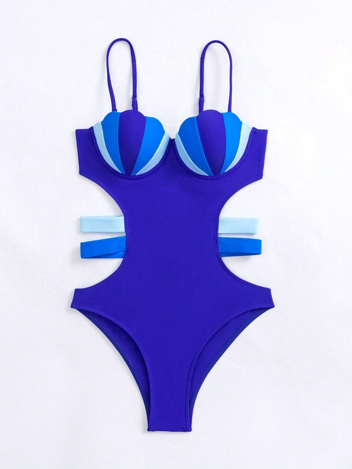 Maiô Feminino Push Up Sereia Azul