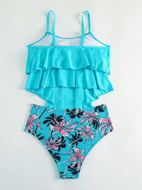 Biquini Feminino Tropical Detalhe Babado Isa