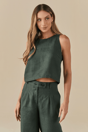 Conjunto Ayla Calça e Blusa - Verde Esmeralda