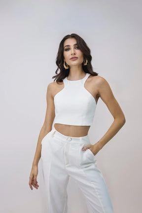 Conjunto Top e Calça Riviera Off White